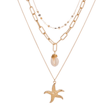 Load image into Gallery viewer, Starfish Layered Chain Necklace
