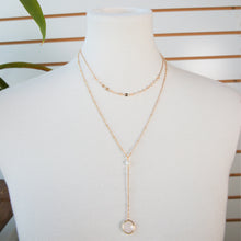 Load image into Gallery viewer, Double Layered Necklace with Round Drop
