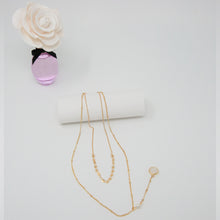 Load image into Gallery viewer, Double Layered Necklace with Round Drop
