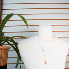 Load image into Gallery viewer, Double Layered Long Stone Drop Necklace
